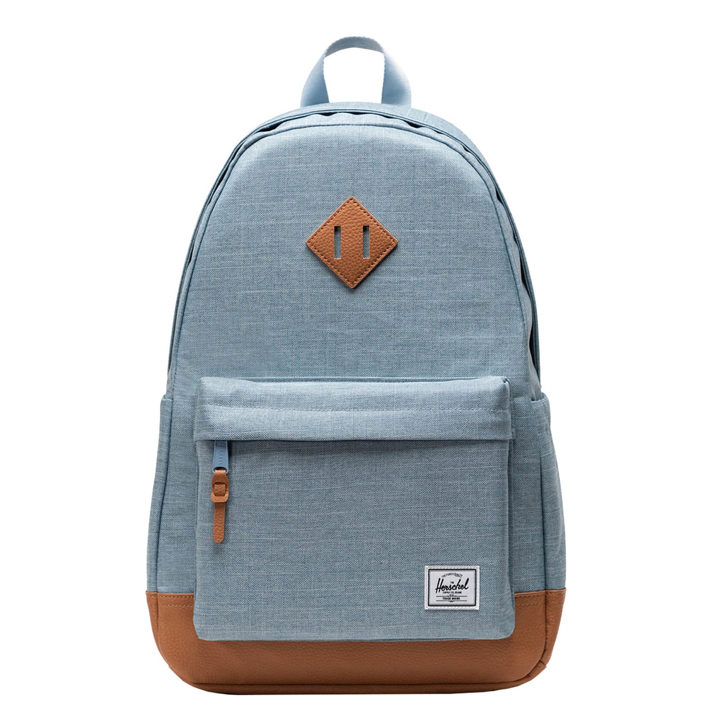 Herschel Heritage Backpack in Ashley Blue Crosshatch, front view