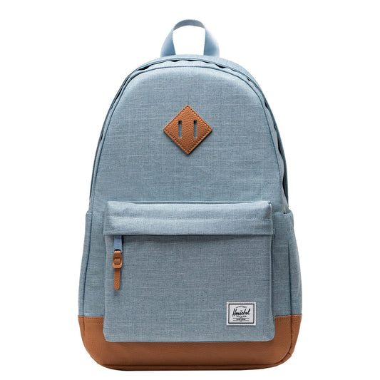 Herschel Heritage Backpack in Ashley Blue Crosshatch, front view