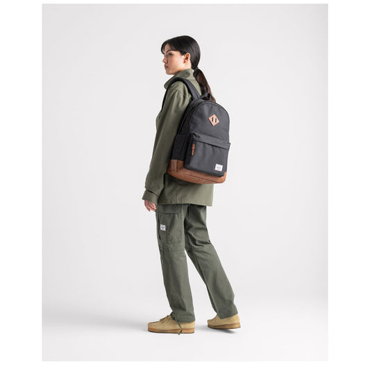 Herschel Heritage Backpack in Ashley Blue Crosshatch, side view — BambiniJO Jordan