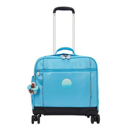 Kipling NEW STORIA Kids' 4-Wheeled School Bag Sea Blue Metallic - front view