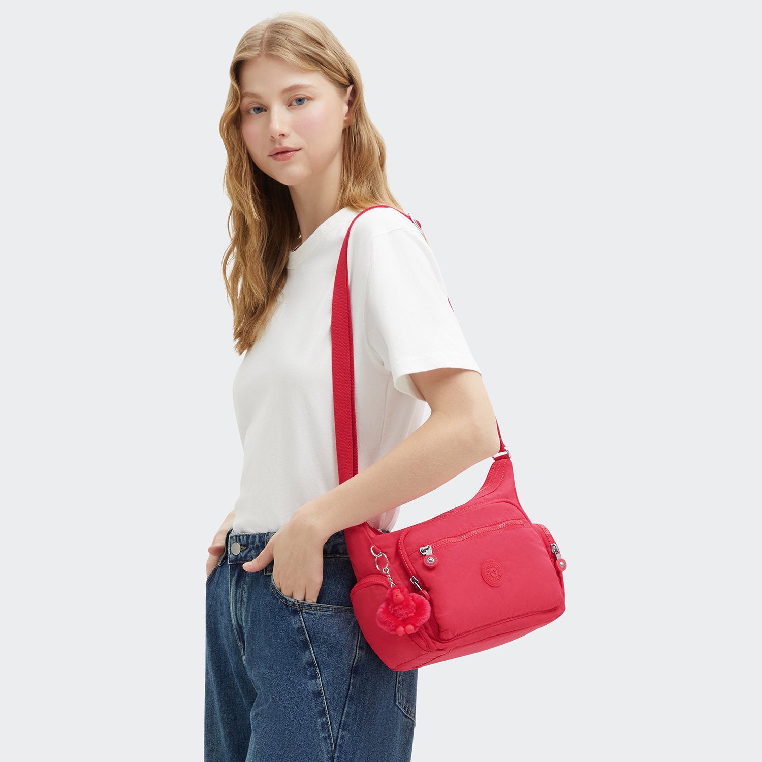 Kipling GABBIE S Crossbody Bag Resort Pink - side view