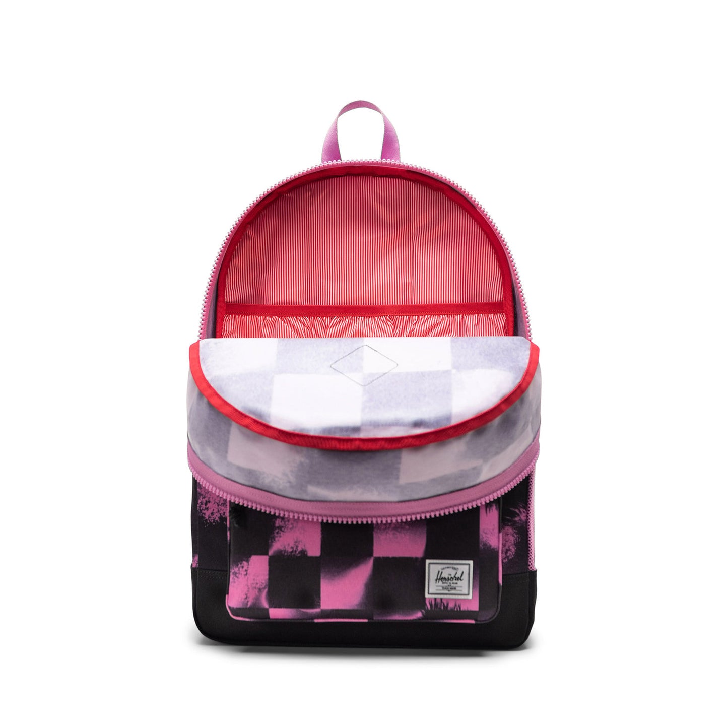 Herschel Heritage Youth Backpack Stencil Checker Opera Mauve 26L - interior view
