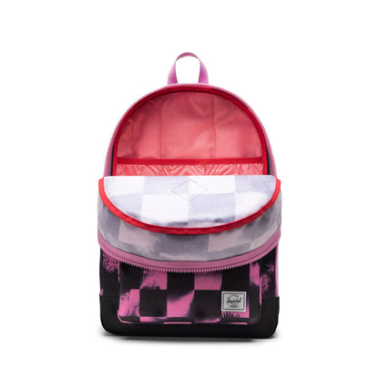 Herschel Heritage Youth Backpack Stencil Checker Opera Mauve 26L - interior view