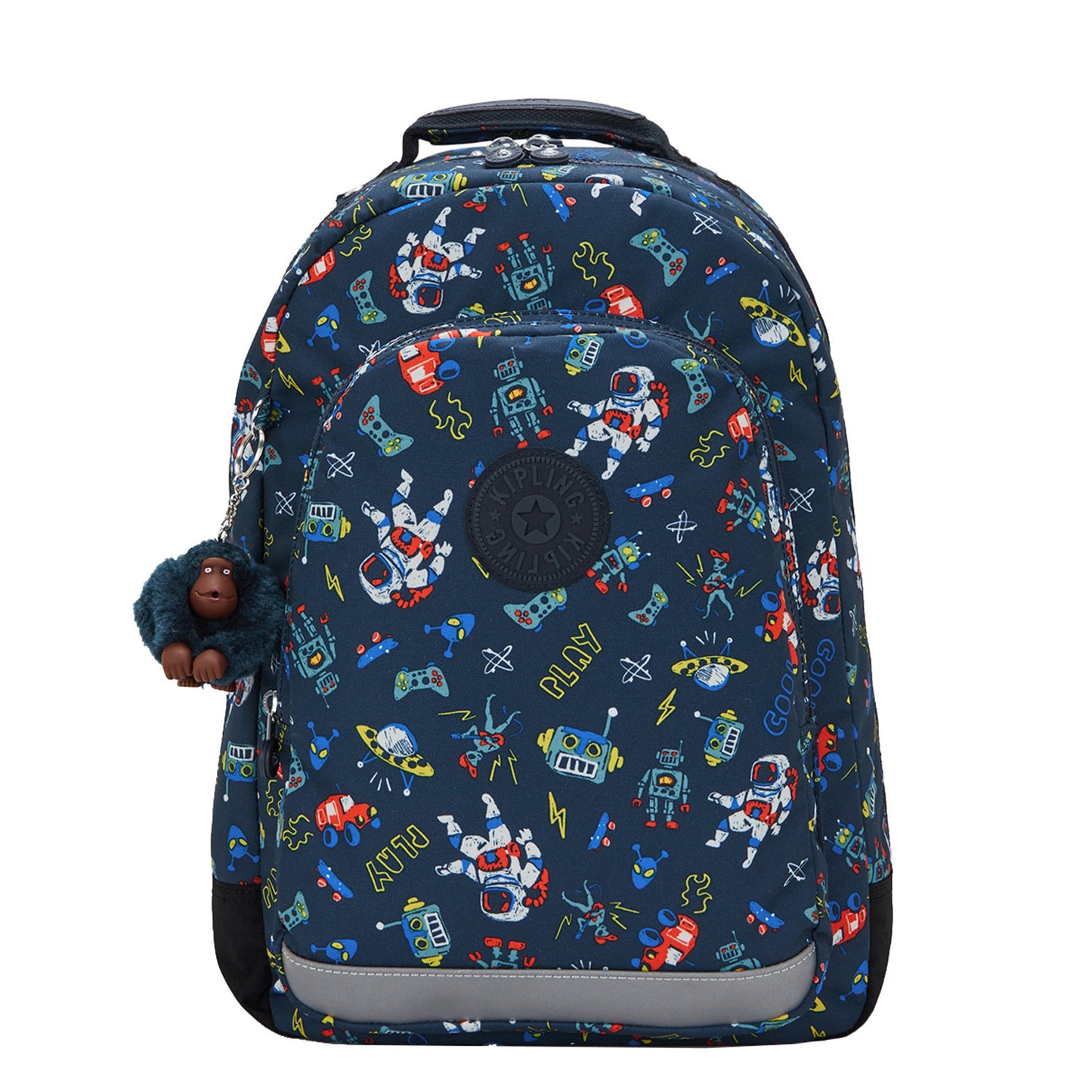 Kipling Class Room Backpack Space Game - front view