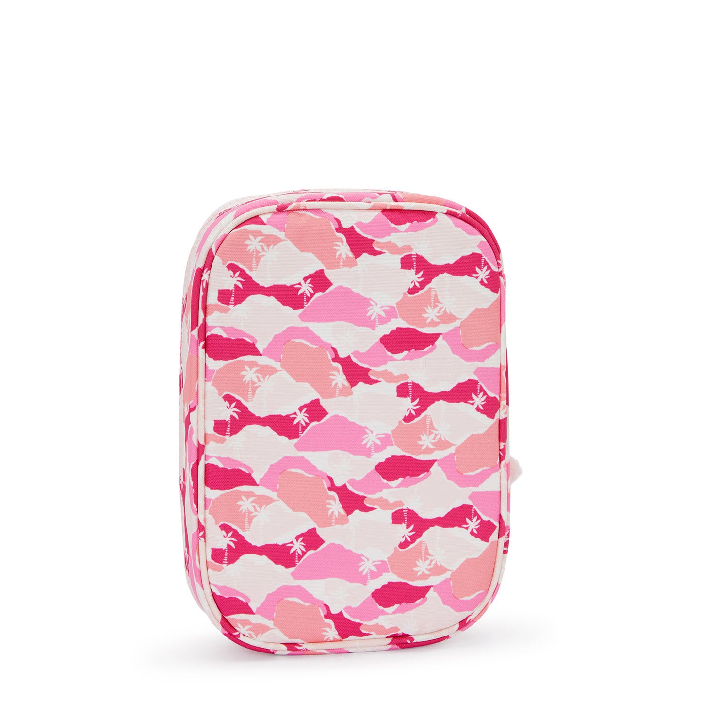 Kipling 100 Pens Pencase Pink Palm Large - open view showing pen loops