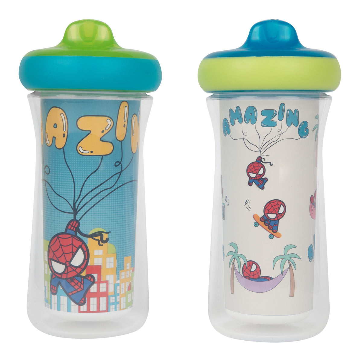 Marvel Spidey Insulated Sippy Cups 2 x 266ml — BambiniJO Jordan