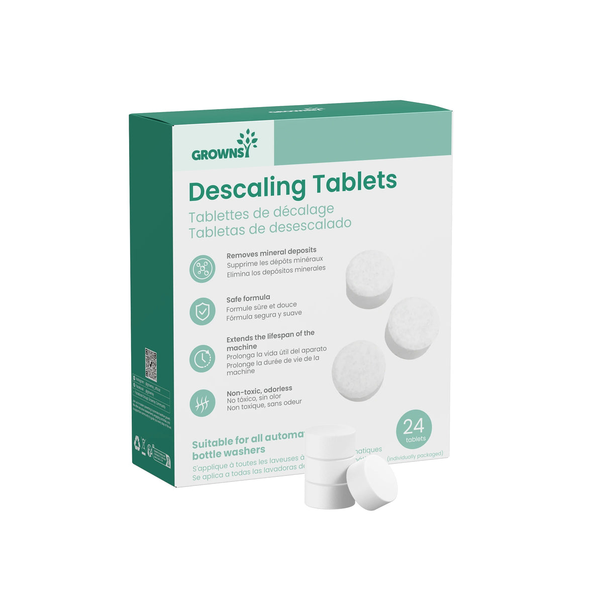Grownsy Descaling Tablets for Baby Appliances 24 Pcs — BambiniJO Jordan