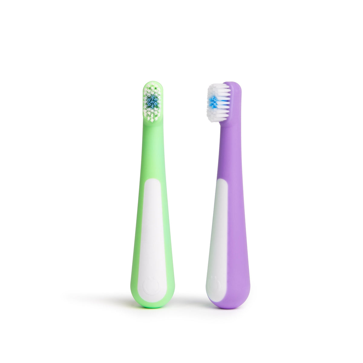 Ubbi Bristled Toddler Toothbrush 2 Pcs Purple / Green — BambiniJO Jordan