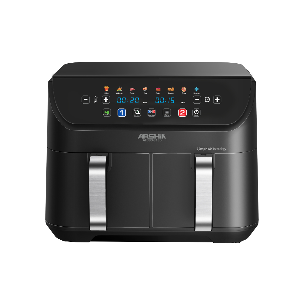 Arshia Dual Basket Air Fryer 9L, 2400W BambiniJO Jordan