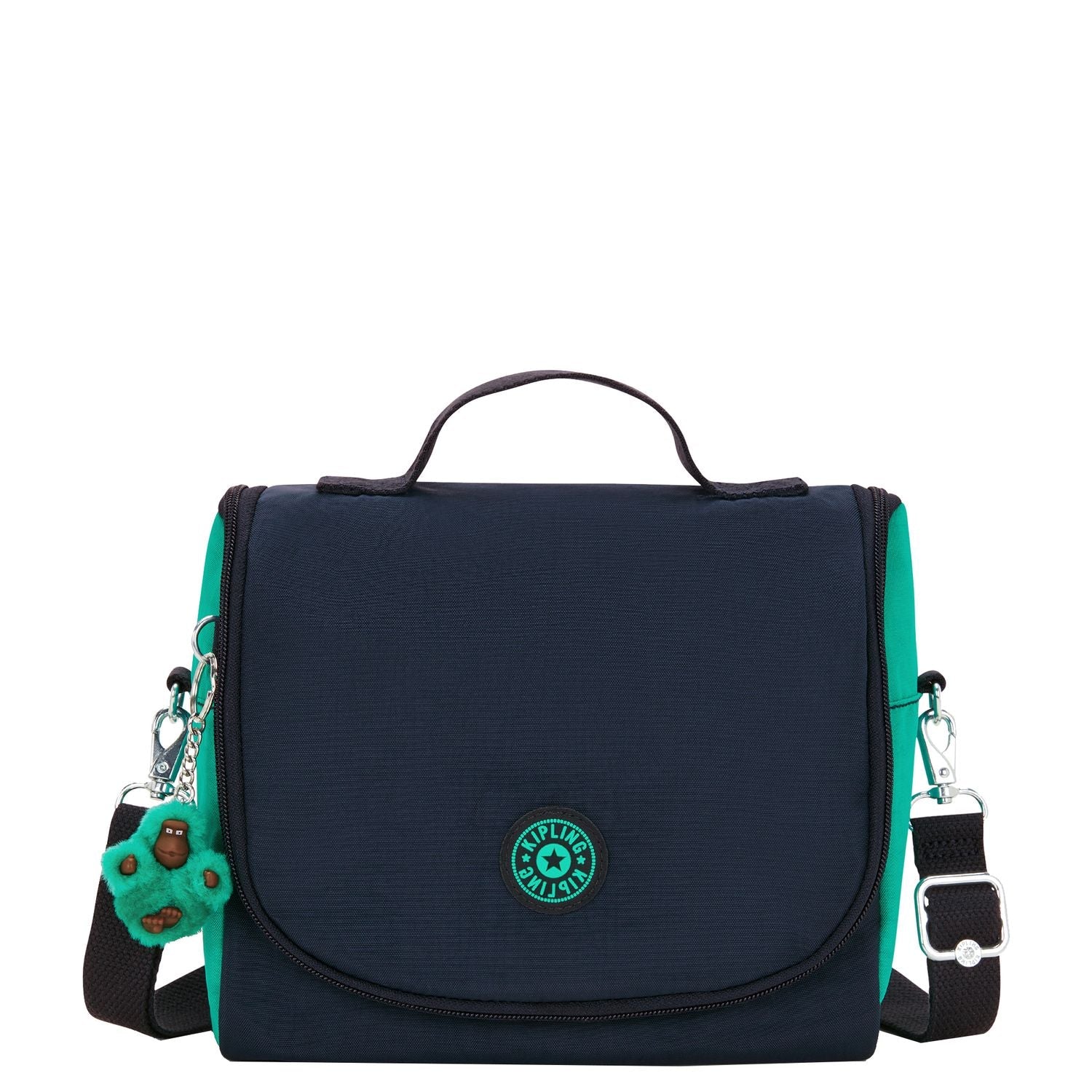 Kipling Kichirou Crossbody Bag Blue Green Block - front view