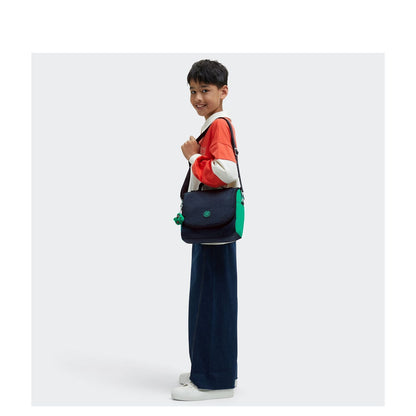 Kipling Kichirou Crossbody Bag Blue Green Block - side view