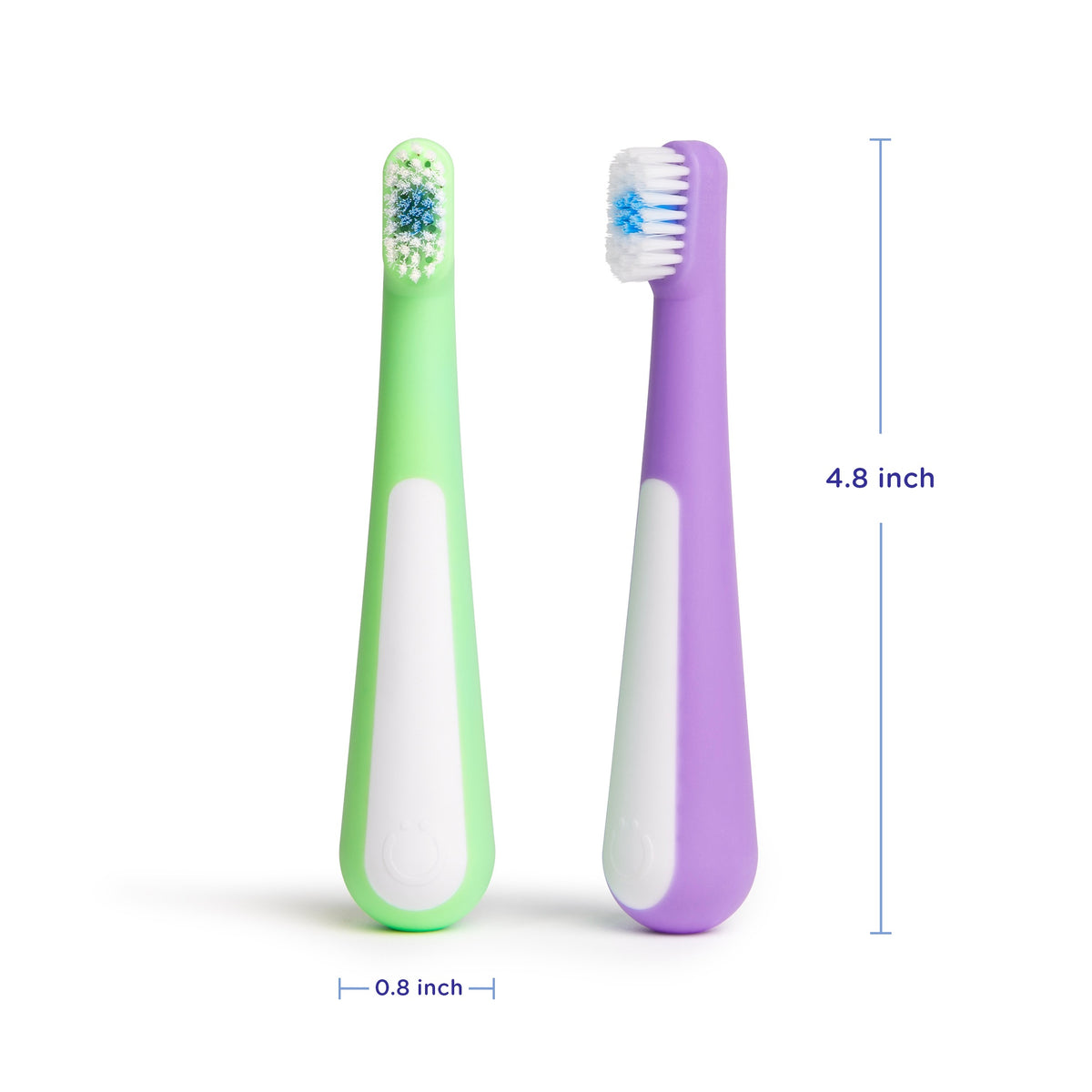 Ubbi Bristled Toddler Toothbrush 2 Pcs Purple / Green — BambiniJO Jordan