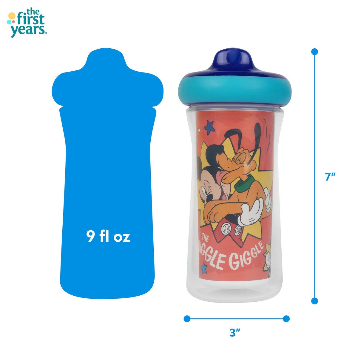 Disney Mickey Mouse Insulated Sippy Cups 2 x 266ml — BambiniJO Jordan