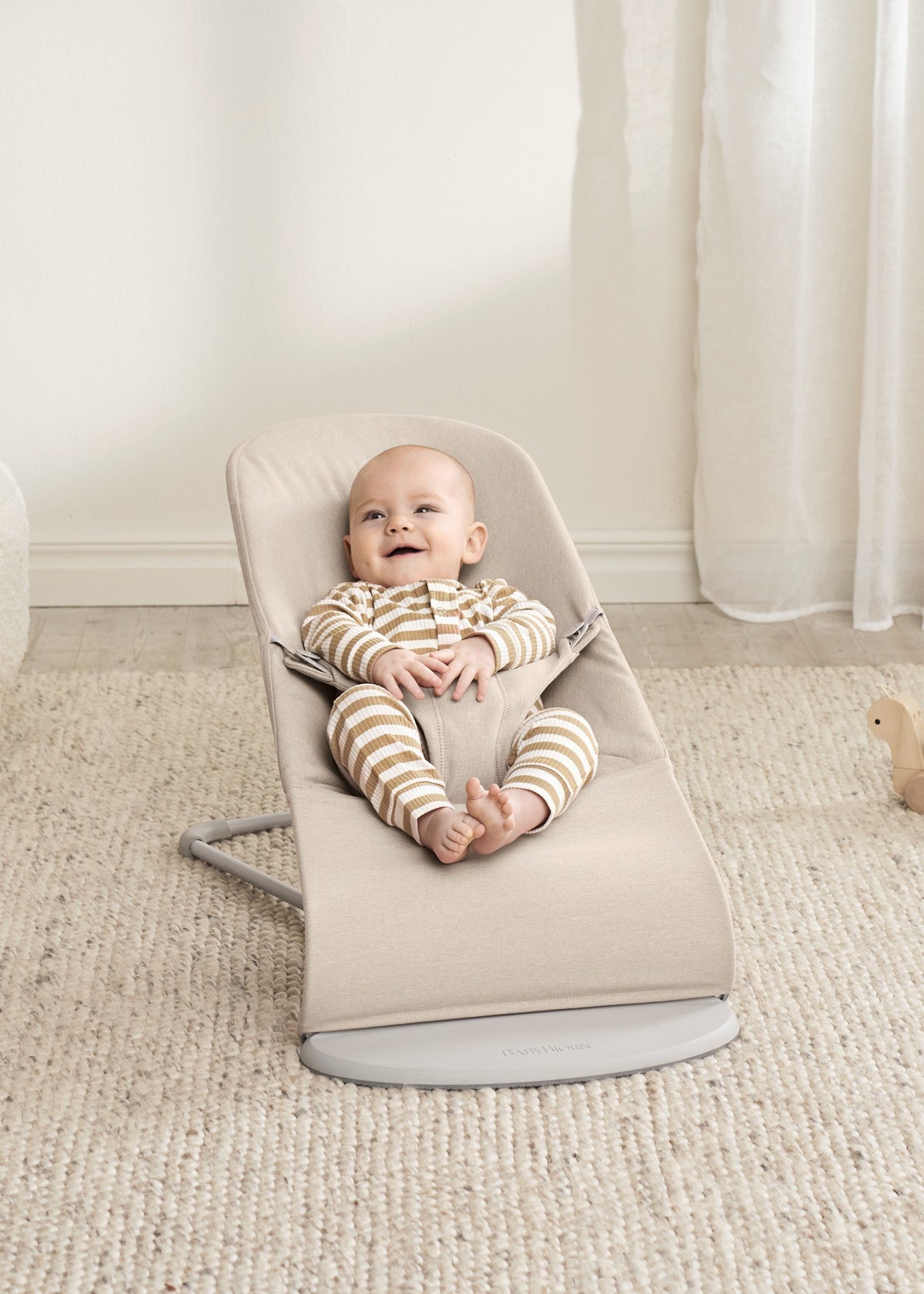 BabyBjörn Bouncer Bliss Woven Light Beige — BambiniJO Jordan