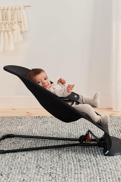 BabyBjörn Bouncer Balance Soft Woven Black / Dark Grey — BambiniJO Jordan