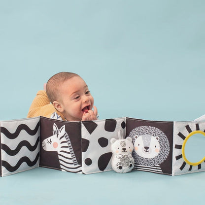 Taf Toys Savannah Black & White Soft Book 0-12M — BambiniJO Jordan
