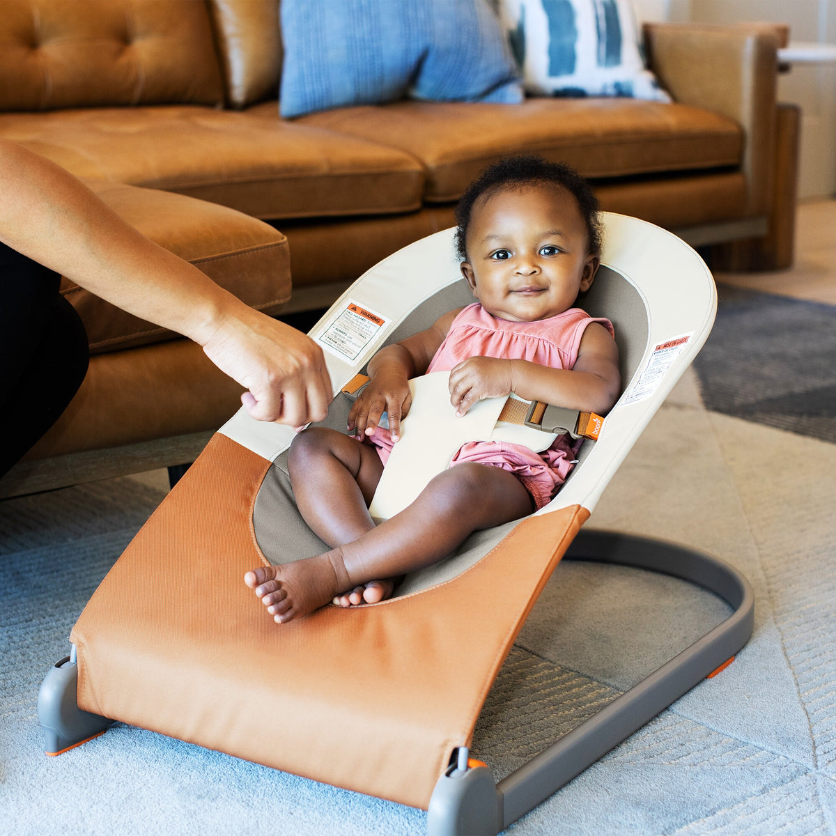 Boon SLANT Portable Baby Bouncer Brown — BambiniJO Jordan