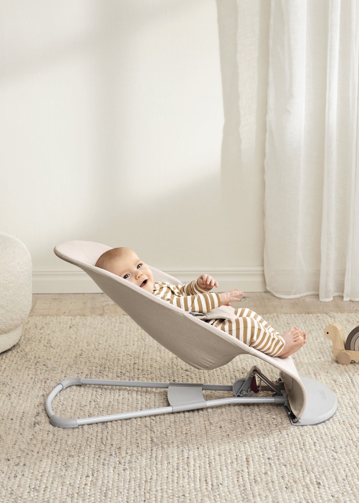 BabyBjörn Bouncer Bliss Woven Light Beige — BambiniJO Jordan