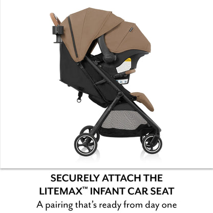 Evenflo - Otto+ Lightweight Travel System with LiteMax Infant Car Seat | Chia Black