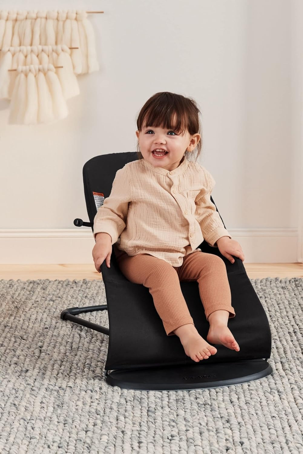 BabyBjörn Bouncer Balance Soft Woven Black / Dark Grey — BambiniJO Jordan