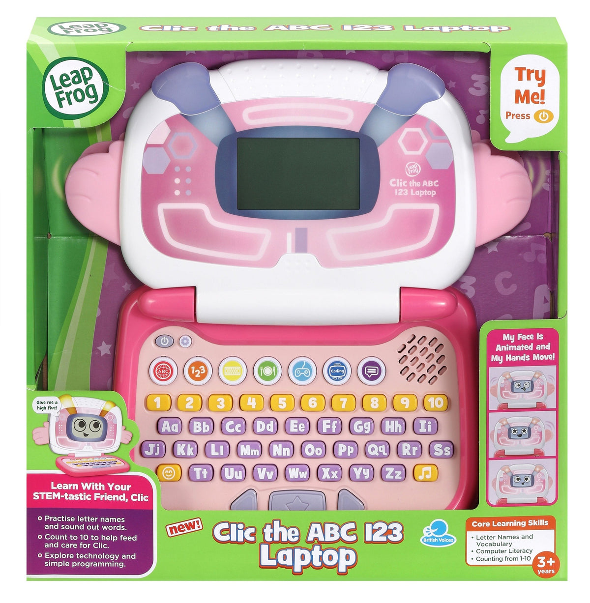 LeapFrog Clic the ABC 123 Laptop Pink 3Y+ — BambiniJO Jordan