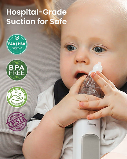 Grownsy Electric Nasal Aspirator with 3 Soft Tips Grey — BambiniJO Jordan