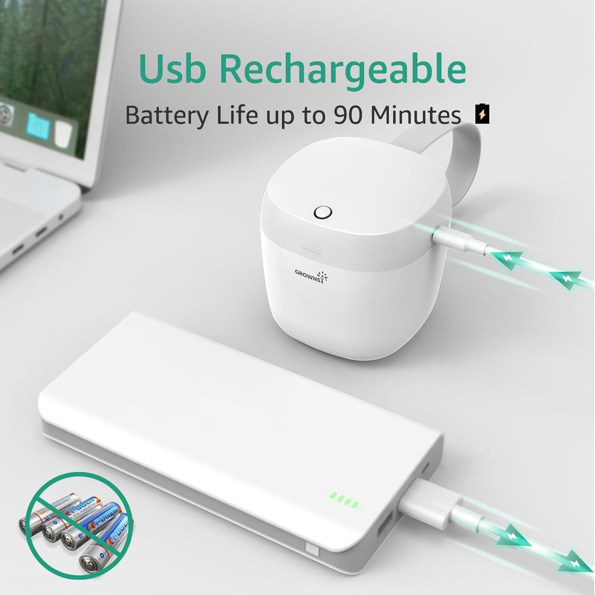 Grownsy Portable UV Pacifier Sterilizer White — BambiniJO Jordan