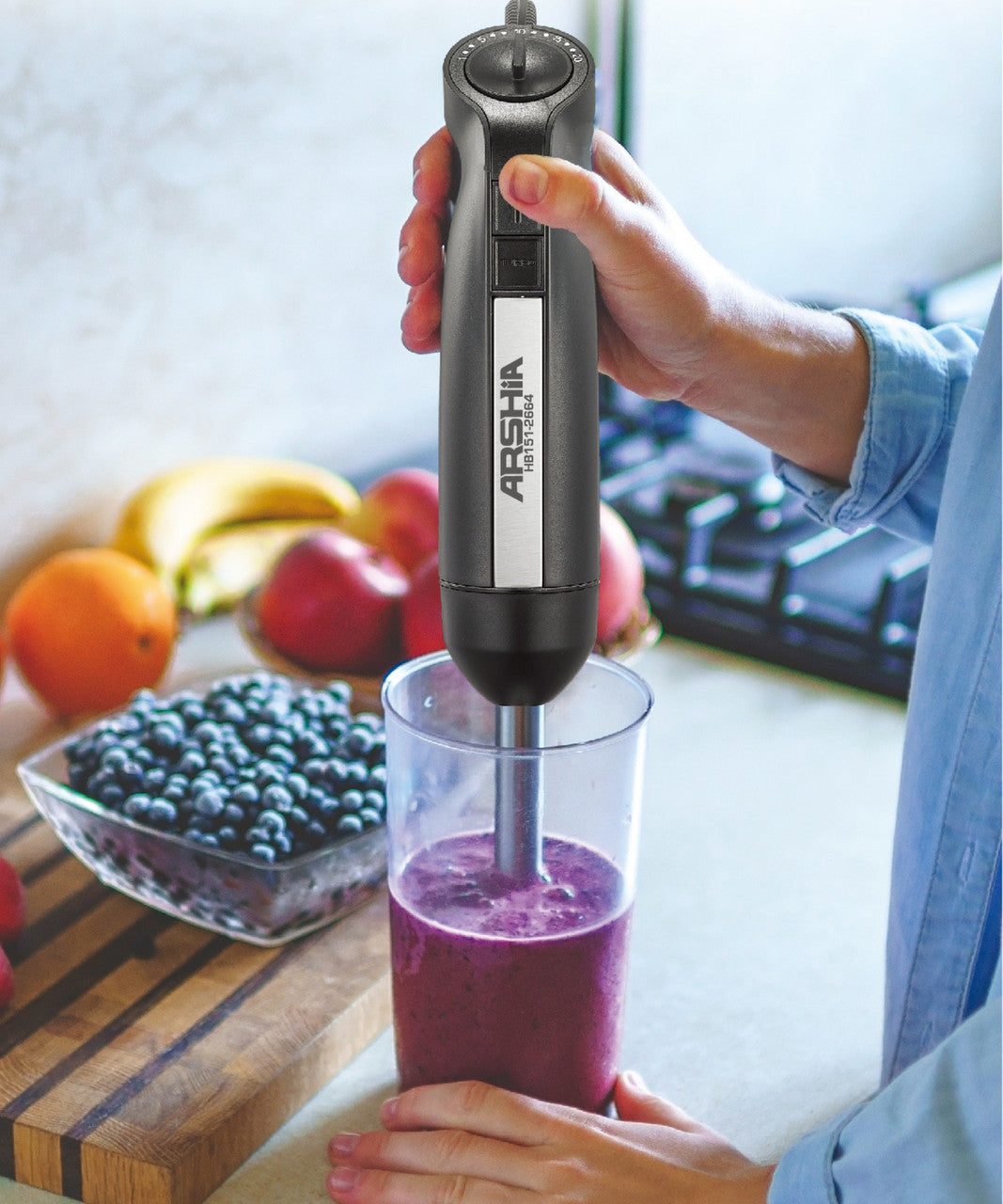 Arshia Hand Blender 800W, 800ml Cup BambiniJO Jordan
