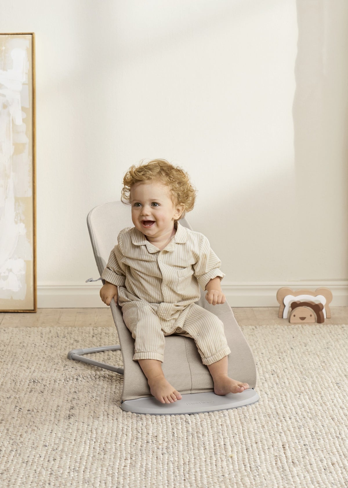 BabyBjörn Bouncer Bliss Woven Light Beige — BambiniJO Jordan