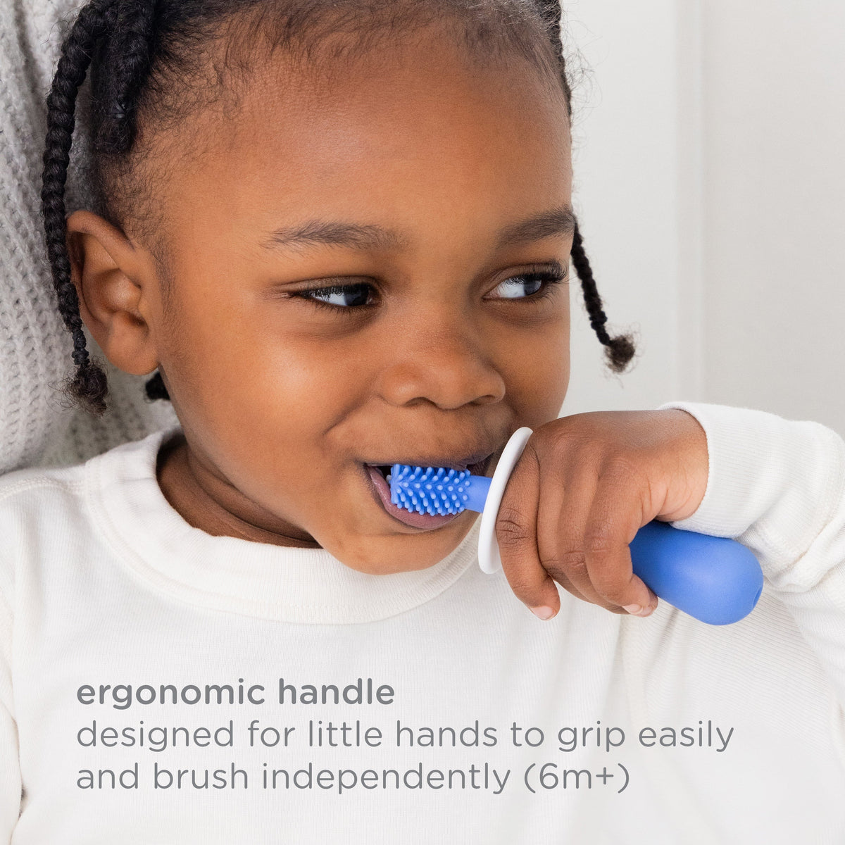Ubbi Silicone Training Toothbrush Set with Case Blue — BambiniJO Jordan
