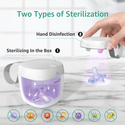Grownsy Portable UV Pacifier Sterilizer White — BambiniJO Jordan