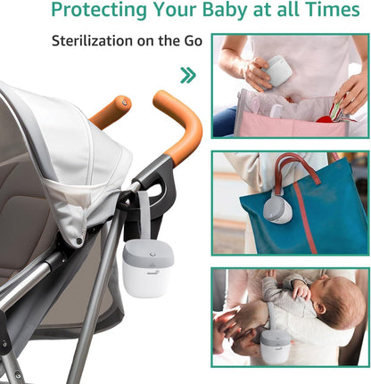 Grownsy Portable UV Pacifier Sterilizer White — BambiniJO Jordan