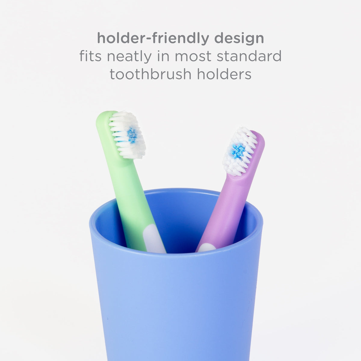 Ubbi Bristled Toddler Toothbrush 2 Pcs Purple / Green — BambiniJO Jordan