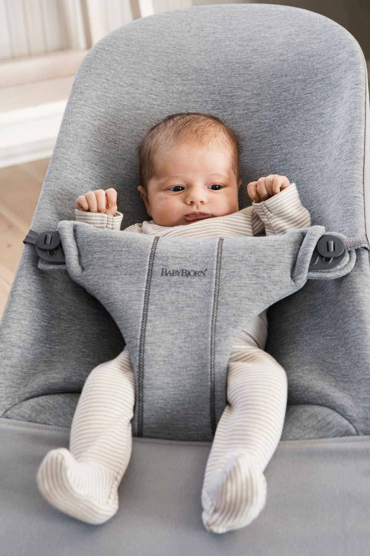 BabyBjörn Bouncer Bliss 3D Jersey Light Grey — BambiniJO Jordan
