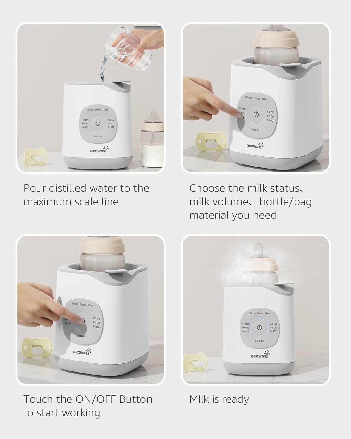 Grownsy 10-in-1 Smart Bottle Warmer — BambiniJO Jordan