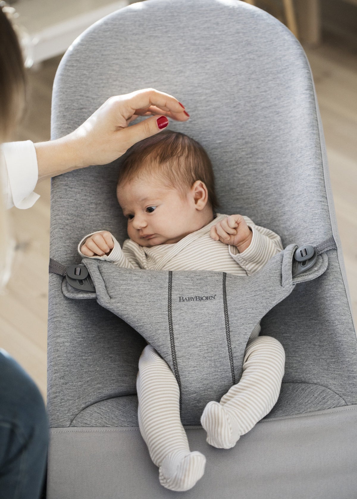 BabyBjörn Bouncer Bliss 3D Jersey Light Grey — BambiniJO Jordan