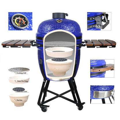 Kamado - Outdoor Ceramic Japanese Grill Large 21 Inch