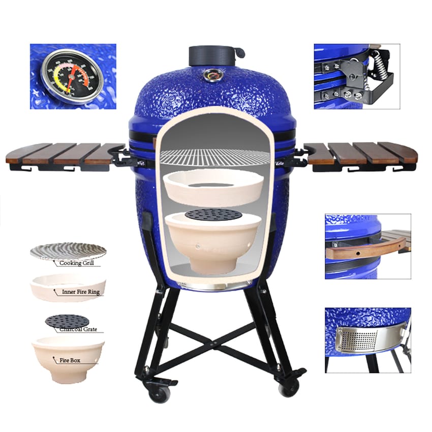 Kamado - Outdoor Ceramic Japanese Grill Large 21 Inch Kamado - Outdoor Ceramic Japanese Grill Large 21 Inch
