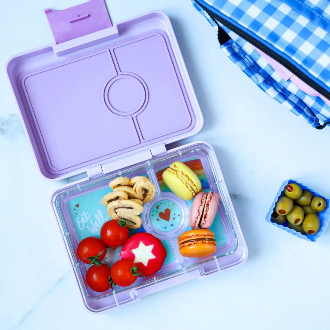 Yumbox - Snack Box | 3 Compartments | Rainbow | Lulu Purple