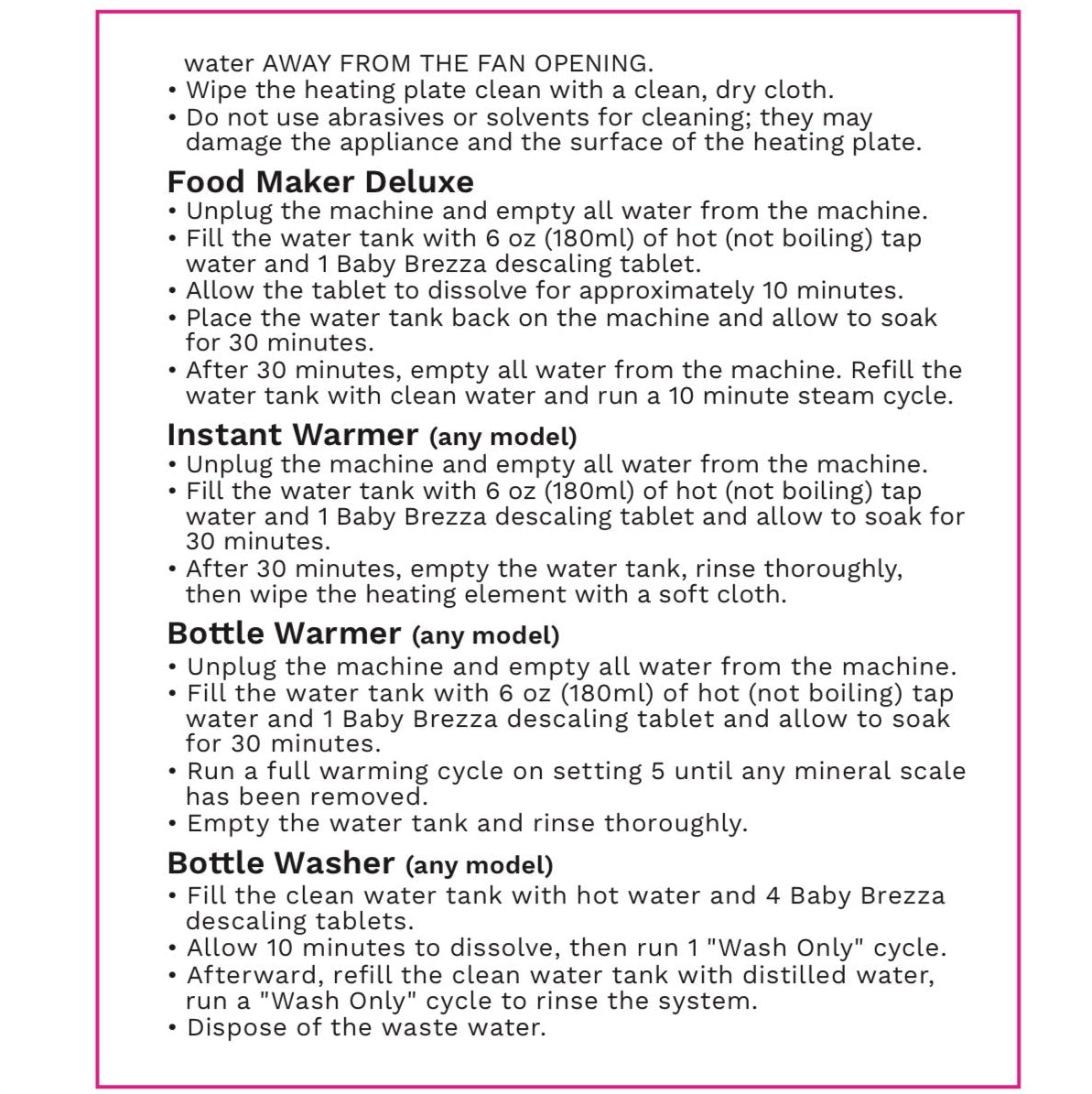 Baby Brezza - Universal Descaling Tablets | Descaler for Formula Makers, Sterilizers & Warmers | 24 Tablets