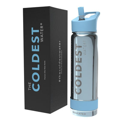 The Coldest Water - Straw Sports Bottle - 709ml - 24 OZ - Reflections