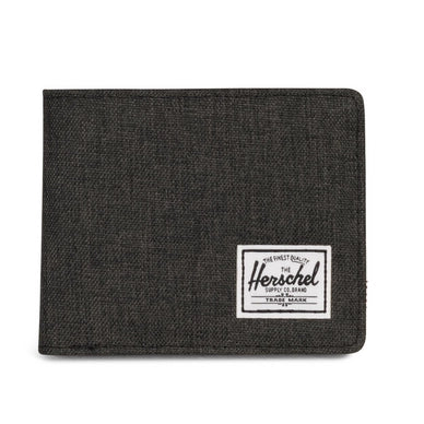Herschel Hank RFID Wallet in Black Crosshatch/Black - open view