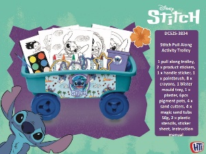 Sambro - Stitch Pull Along Activity Trolley | 3Y+ Sambro - Stitch Pull Along Activity Trolley | 3Y+