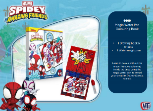 Sambro - Spidey and Friends Magic Water Pen Colouring Book | 3Y+ Sambro - Spidey and Friends Magic Water Pen Colouring Book | 3Y+