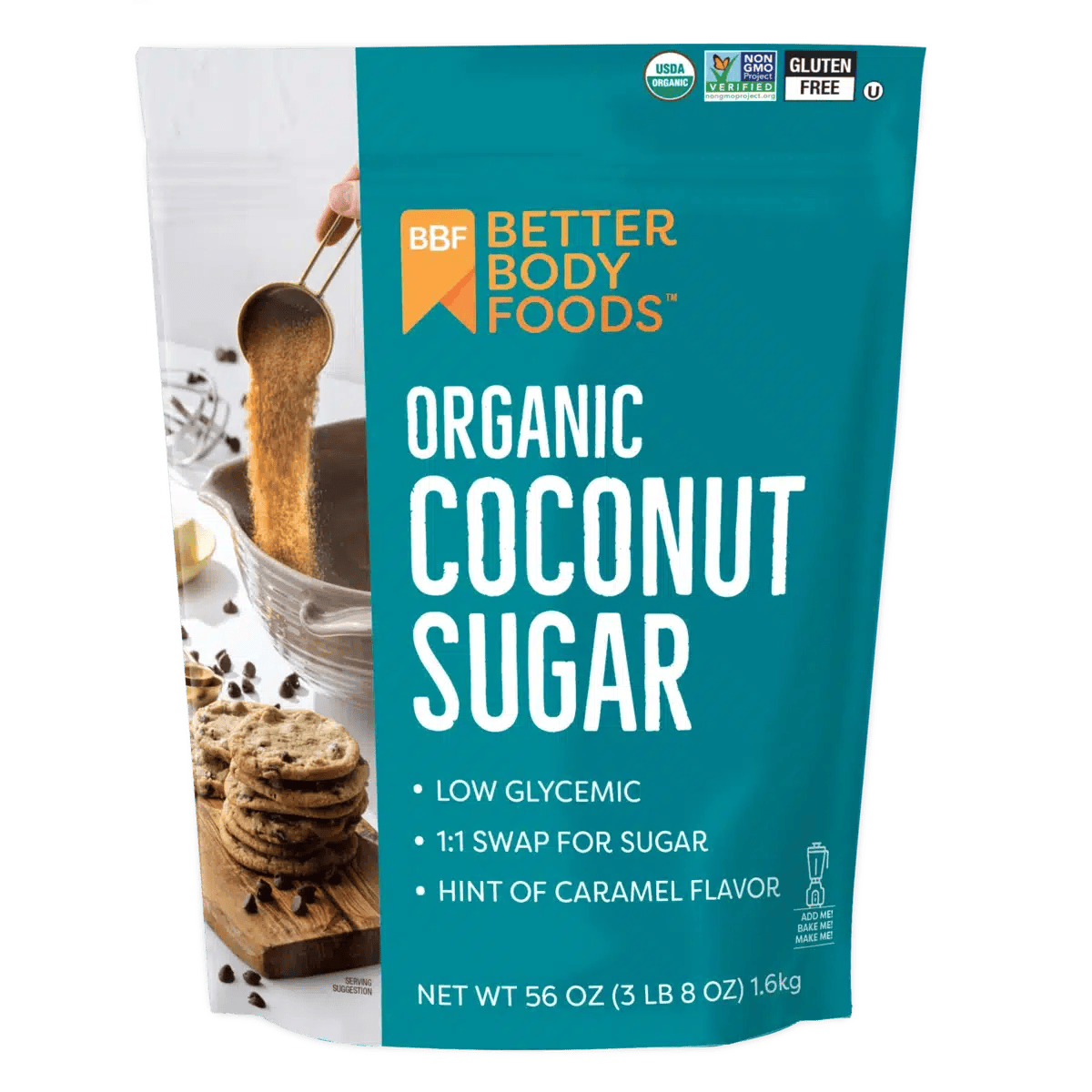 Better Body Foods Organic Coconut Sugar pouch front