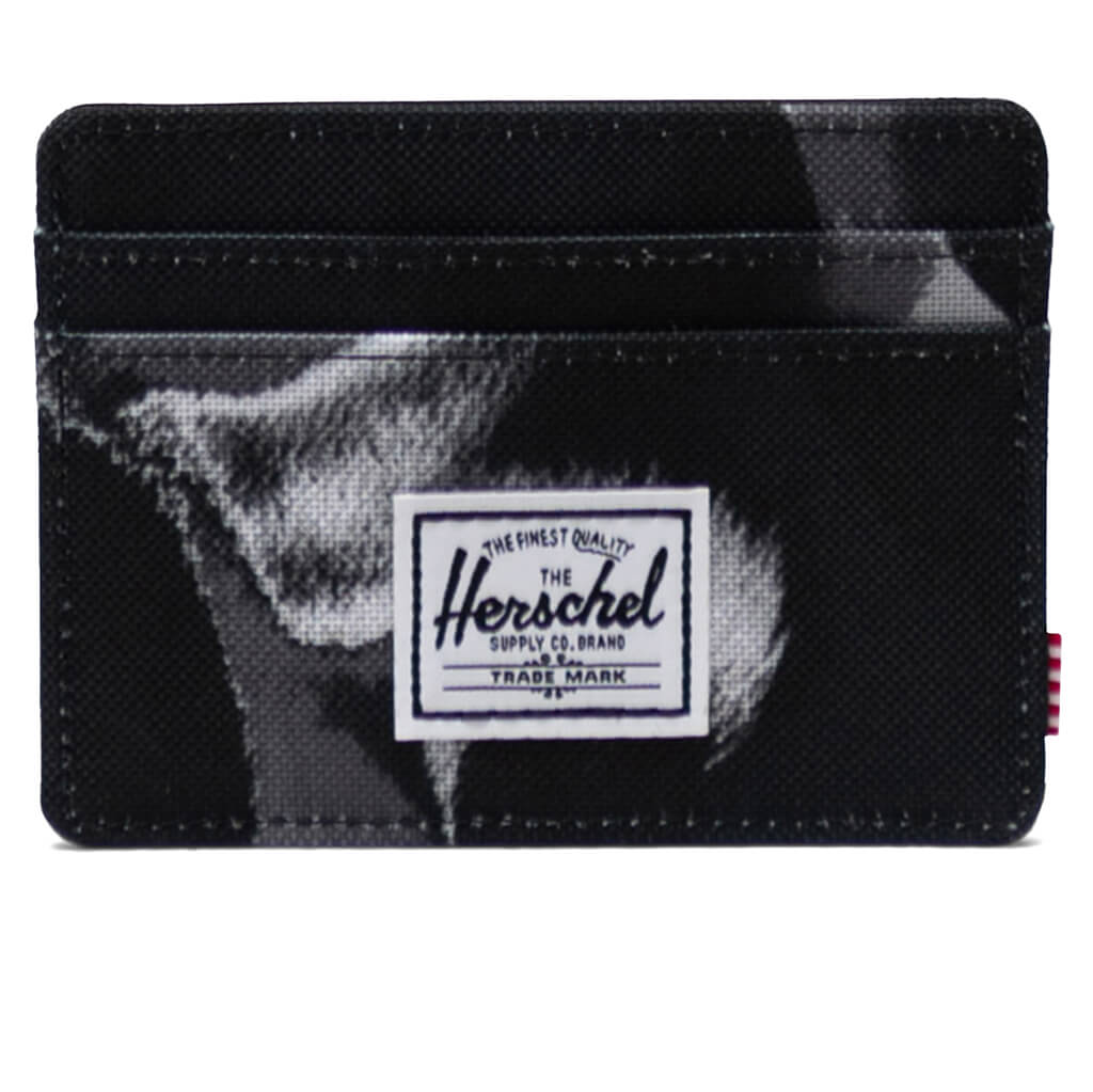 Herschel Charlie RFID Wallet Dye Wash Black - front view