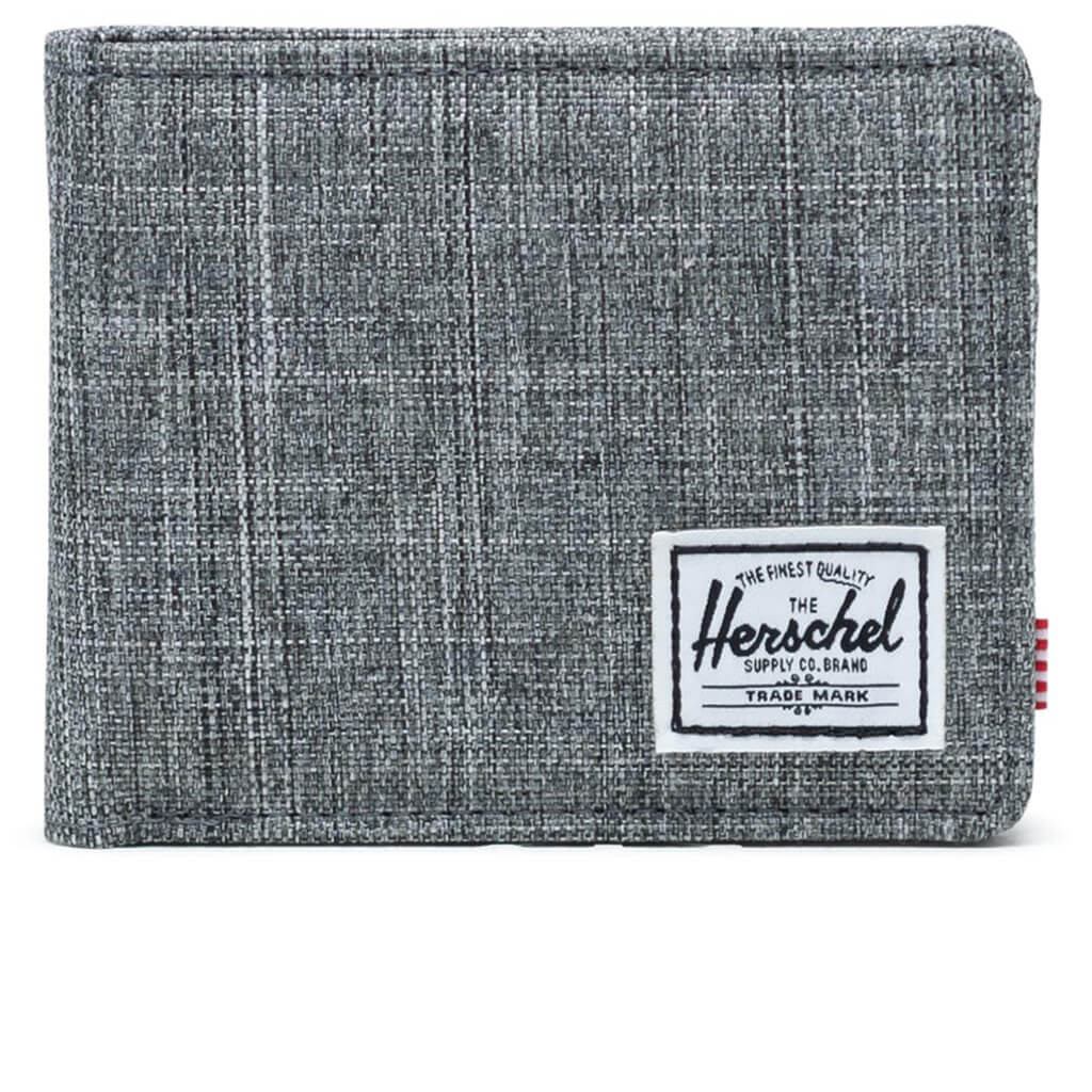 Herschel Roy RFID Wallet in Raven Crosshatch - angle view