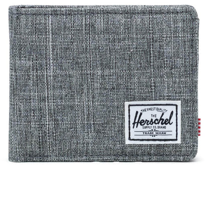 Herschel Roy RFID Wallet in Raven Crosshatch - angle view