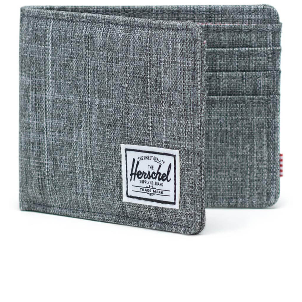 Herschel Roy RFID Wallet in Raven Crosshatch - detail view