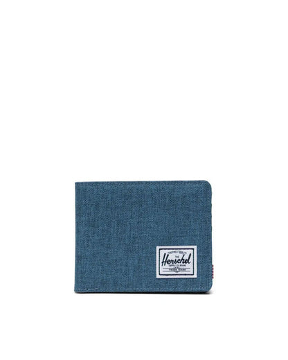 Herschel Roy RFID Wallet in Copen Blue Crosshatch